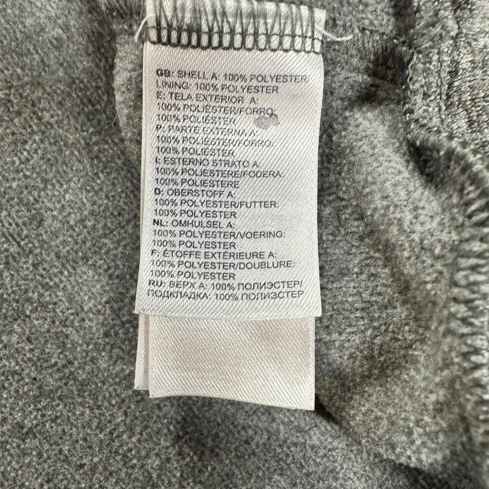 The North Face Mens XL Grey Heather Red Logo Fleece Pullover Hoodie A6S8 F14
